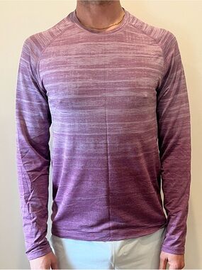 lululemon athletica Men's Long Sleeve Shirt - Purple Heather